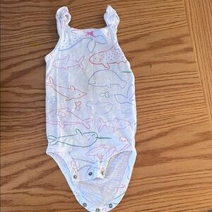Carter's White Fish Print One Piece